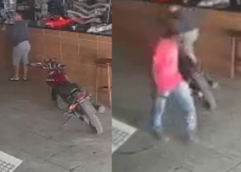 Com ciúmes da ex, homem mata o atual companheiro dela com uma facada certeira; vídeo