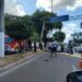 Mulher fica presa em ferragem de veículo após acidente de trânsito na Torquato Tapajós