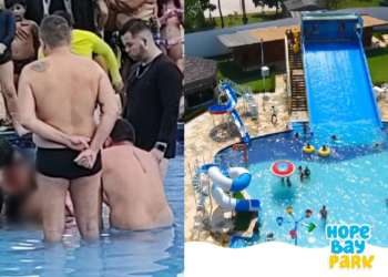 Garota de 7 anos tem o braço sugado em piscina do Hope Bay Park, em Manaus; vídeo