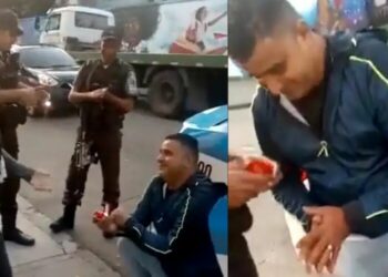 Vídeo: Algemado, homem finge ser preso e pede namorada em casamento