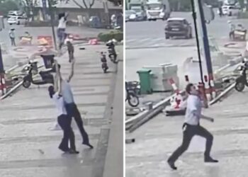 Menina cai do sexto andar e é salva por homem que passava na rua; vídeo