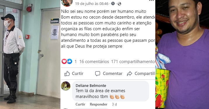 Paciente agradece tratamento de vigilante do FCecon e emociona web: ‘Atende com carinho’