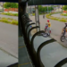 Vídeo mostra pedestre quase sendo acertado por motociclista que se arrebenta na ‘curva da morte’
