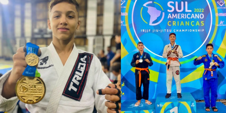 Isaque Lima, aos 12 anos, é revelação do Jiu-Jítsu e campeão do Sul-Americano