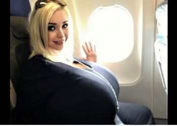 Mulher com “os maiores seios do mundo” é acusada por passageiras de seduzir os homens durante voo de 10 horas