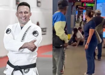 Lutador brasileiro é agredido nos EUA por falar português e imobiliza agressor; veja o vídeo
