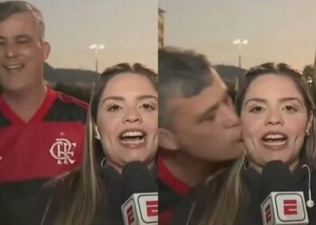 Repórter do ESPN é assediada ao vivo e torcedor vai preso