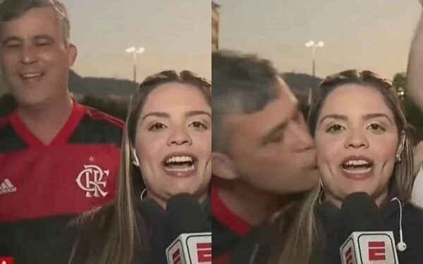 Repórter do ESPN é assediada ao vivo e torcedor vai preso