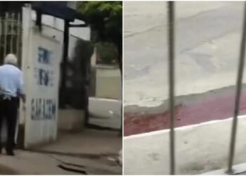 Funerária é notificada após suposto sangue escorrer no meio de avenida