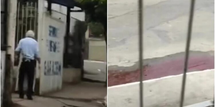 Funerária é notificada após suposto sangue escorrer no meio de avenida
