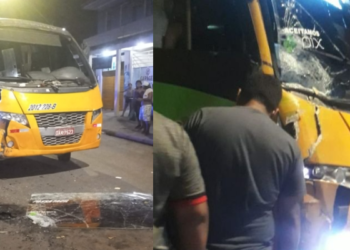 População se revolta e destrói ‘Amarelinho’ que estaria realizando racha e atropelou mototaxista