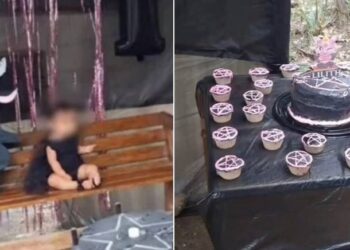 Mulher faz festa com tema ‘satânico’ no aniversário de 1 ano da filha e é criticada: ‘não é festa, é sacrifício’