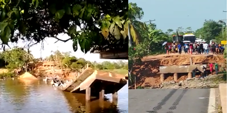 Vídeos: Ponte na BR-319 desaba e deixa cinco feridos, três mortos e 19 desaparecidos