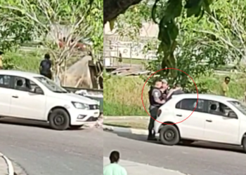 Vídeo: Sargento da PM que estaria drogado e bêbado é preso em Manaus, afirma a polícia