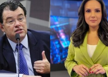 Eduardo Braga perde a linha no debate do SBT e ataca jornalista, que exige respeito com as mulheres