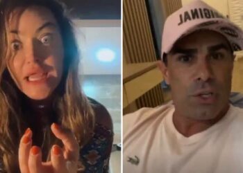 Laura Keller briga com Jorge Sousa por causa do filho e ele alfineta: ‘Só sirvo pra pensão’