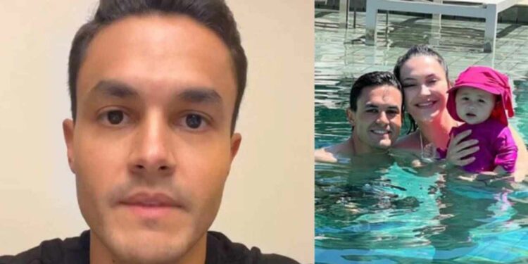Foto de pastor usando sunga dentro da piscina choca igreja e ele é afastado das funções