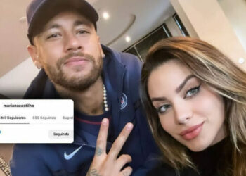 Amazonense ex-namorada do deputado Sabino encontra Neymar e ele passa a segui-la nas redes