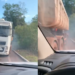 Motorista filma momento em que quase é atingido por carreta desgovernada no AM; veja