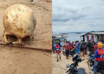 Banhistas encontram crânio humano e roupas embaixo de flutuante em Maués
