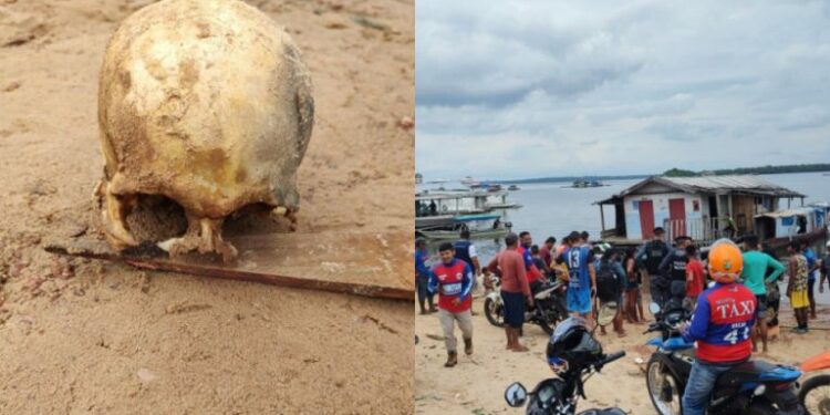 Banhistas encontram crânio humano e roupas embaixo de flutuante em Maués