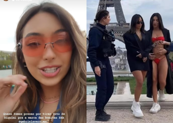 Vídeo: Influenciadoras brasileiras escapam da prisão ao tentarem foto de biquíni na Torre Eiffel