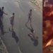 Vídeo mostra mulher e comparsas jogando homem e disparando vários tiros nele em Manaus