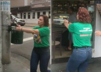 Deputada Carla Zambelli aponta arma para eleitores em bar após ser xingada