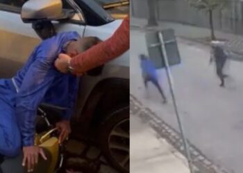 Vídeo: esposa atropela bandidos e salva a vida do marido durante assalto