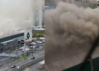 Pátio Gourmet do Morada do Sol sofre incêndio e gera pânico entre moradores do Adrianópolis; vídeo