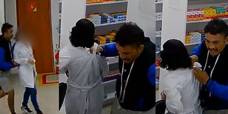 Vídeo: ‘Te meto a porrada’, diz assaltante que ainda agrediu funcionária de farmácia em Manaus