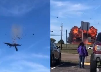 Vídeo: Aviões colidem e explodem durante show aéreo; seis pessoas morreram