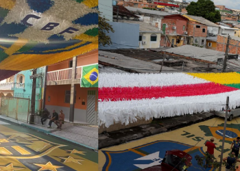 Uma das ruas da Copa, rua 3 do Alvorada tem decoração inaugurada neste sábado (19)
