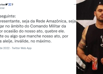 Bolsonarista recomenda que ‘quebrem’ e ‘aleije’ jornalistas em Manaus durante ato no CMA