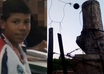 Garoto de 14 anos encosta em arame farpado e morre eletrocutado