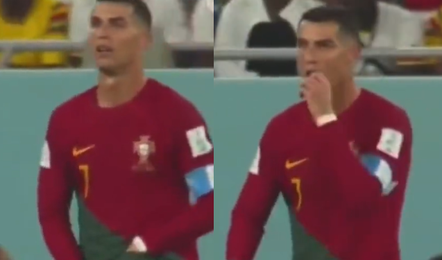 Um queijinho? Cristiano Ronaldo enfia mão na cueca, tira algo e come; vídeo