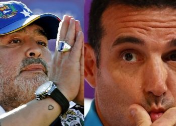 Com a corda no pescoço, técnico da Argentina diz que Maradona olha pelo time lá do céu