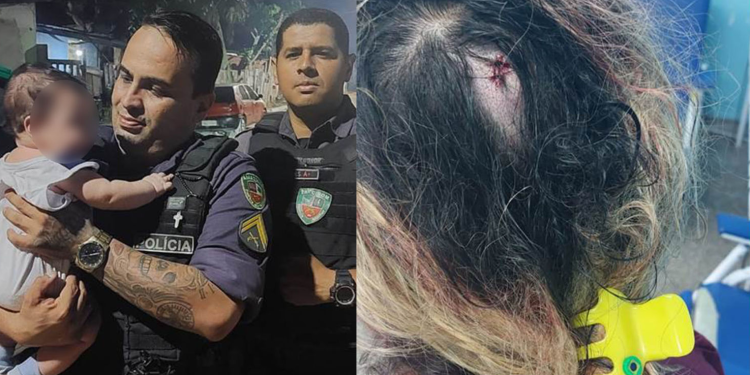 Homem quase mata a esposa com golpe na cabeça e ameaça matar filho de 2 meses em Manaus