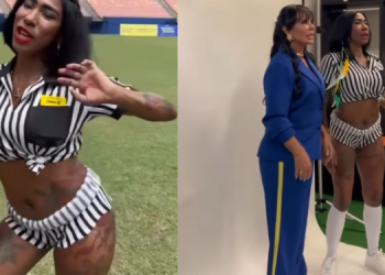 Inês Brasil, do bordão ‘Alô, alô graças a Deus’ e Gretchen visitam Arena da Amazônia