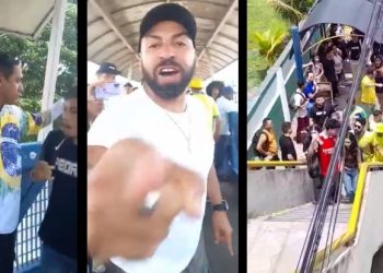 Em Belém, bolsonaristas são filmados intimidando estudantes que estavam com adesivo de Lula