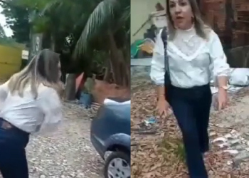 Olha o chifre! Mulher quebra carro do amado após suspeitar de traição em Manaus; vídeo
