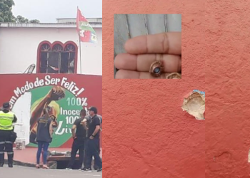 Vídeo: Muro de casa de petista em bairro de Manaus leva vários tiros na madrugada