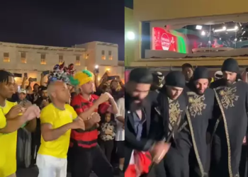 Passinho no Catar: Árabes pedem revanche e brasileiros dançam ‘Tubarão, te amo’; vídeo
