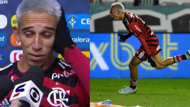 Amazonense que marcou gol salvador do Flamengo chora na Globo e se declara: ‘amo esse clube’