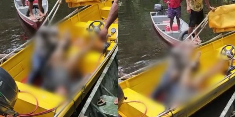Vídeo: Corpos são resgatados de lago com sinais de enforcamento próximo de garimpo no AM