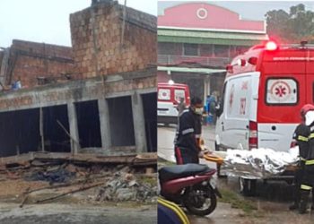 Estrutura de concreto desaba e deixa feridos no Amazonas