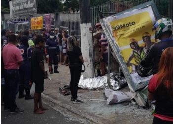 ‘Morreu nos meus braços’, desabafa marido da mulher que morreu esmagada por carro em Manaus