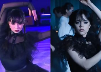 Patinadora de 16 anos faz apresentação icônica inspirada em ‘Wandinha’