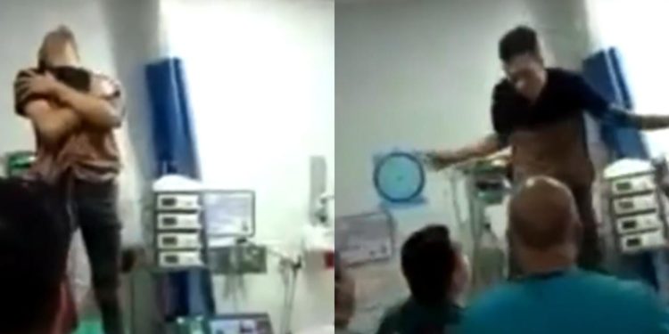 Paciente fica ‘possuído’ e se contorce dentro de unidade hospitalar; veja vídeo