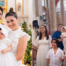 Vivian Amorim batiza Malu em igreja no Centro de Manaus junto com os priminhos
